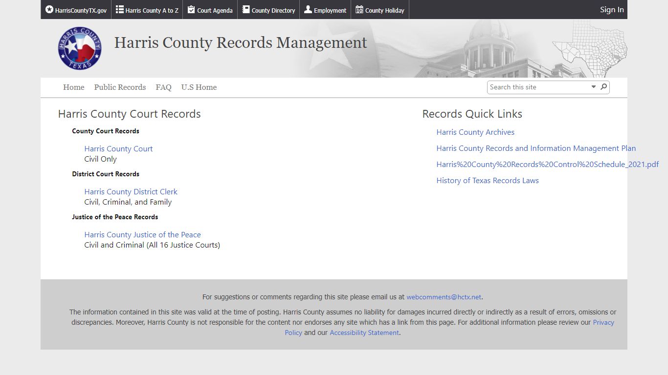 Harris County Court Records